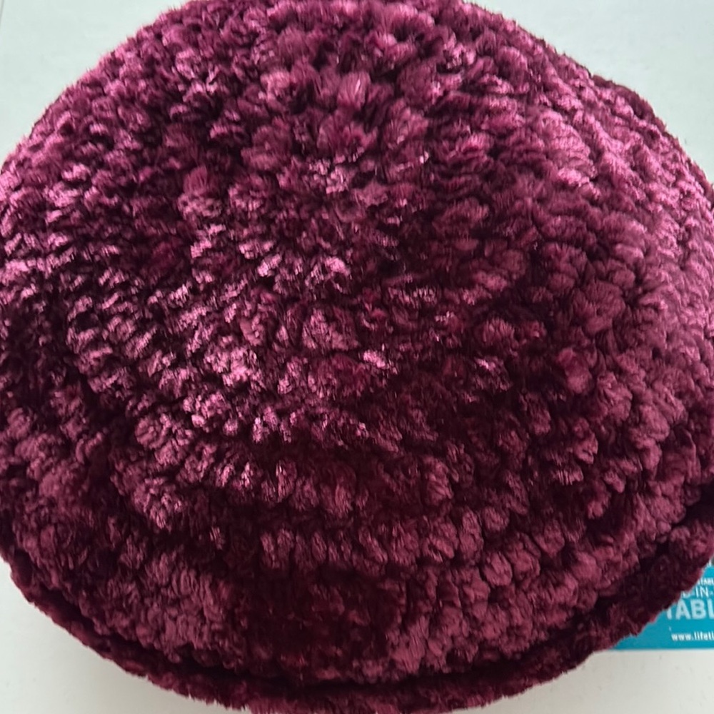 Plush Burgundy velvet pillow